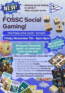 FOSSC Board Games night - first Friday of the Month, Next Session November 7th
