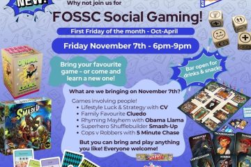 FOSSC Board Games night - first Friday of the Month, Next Session November 7th